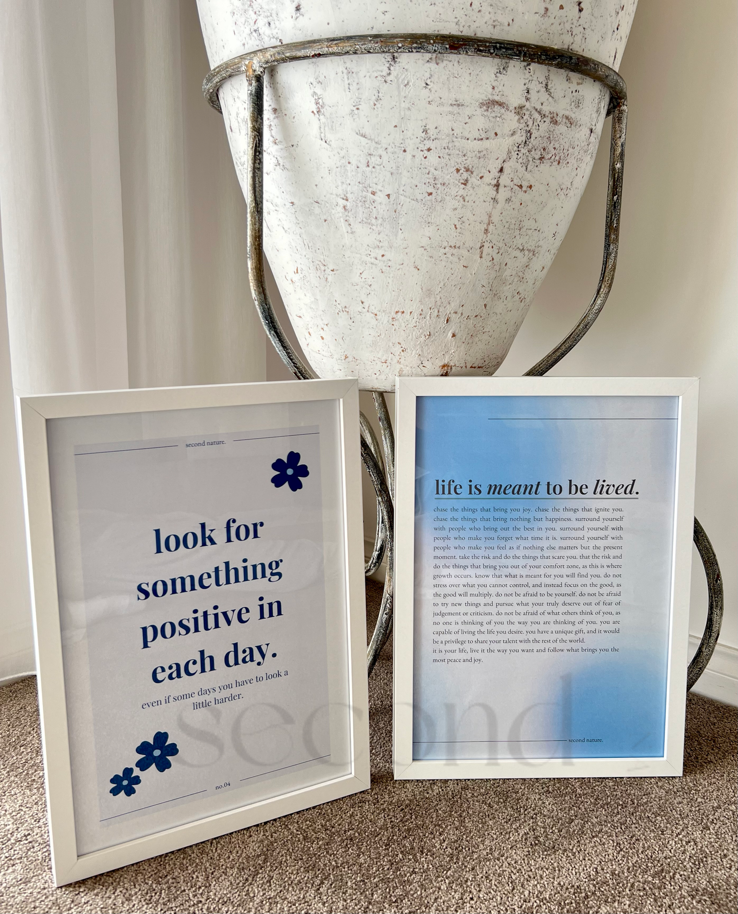 Royal Blue Set of 2 Print