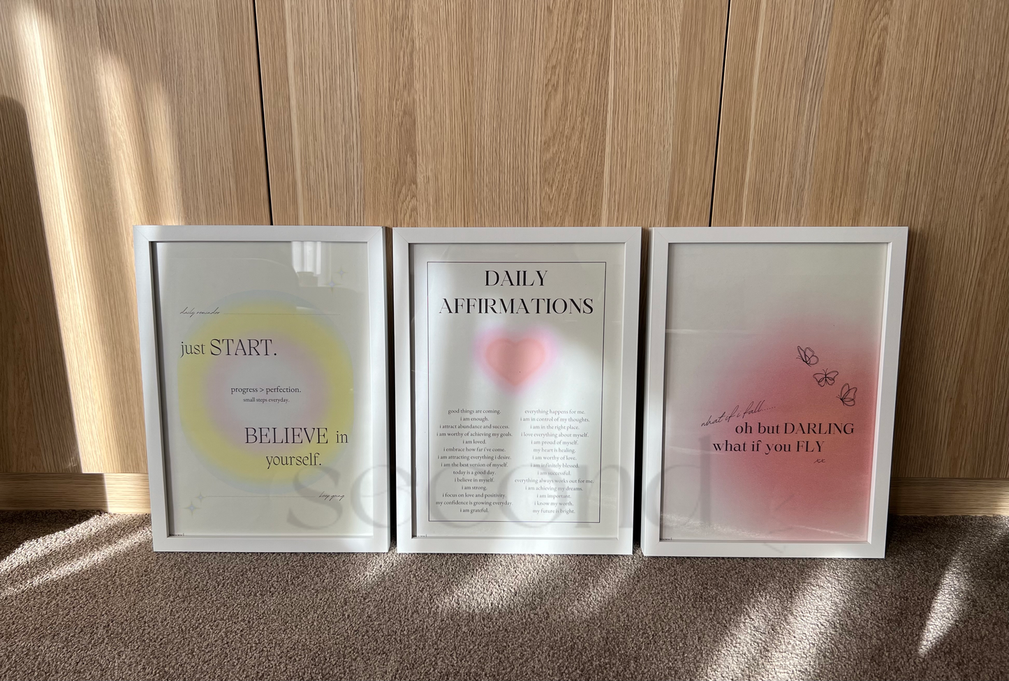 What if You Fly / Daily Affirmations Set of 3 Print