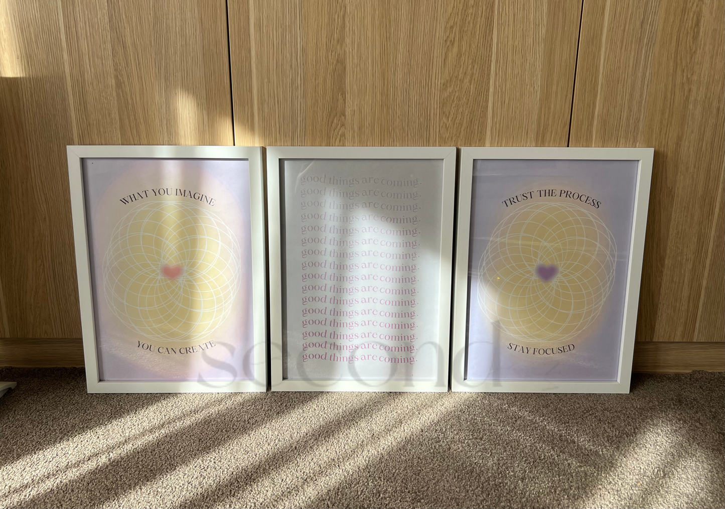 Trust the Process Pink/Purple Set of 3 Print