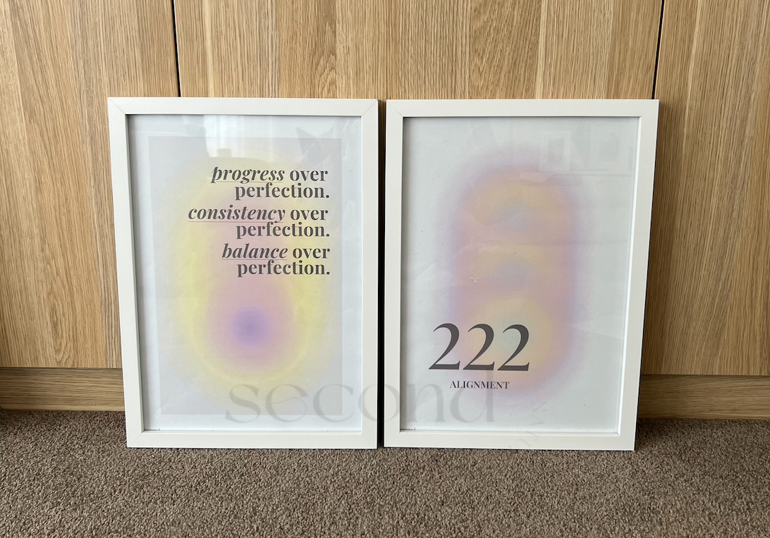 Progress over Perfection and 222 Set of 2 Print