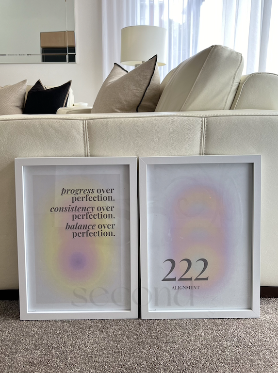 Progress over Perfection and 222 Set of 2 Print