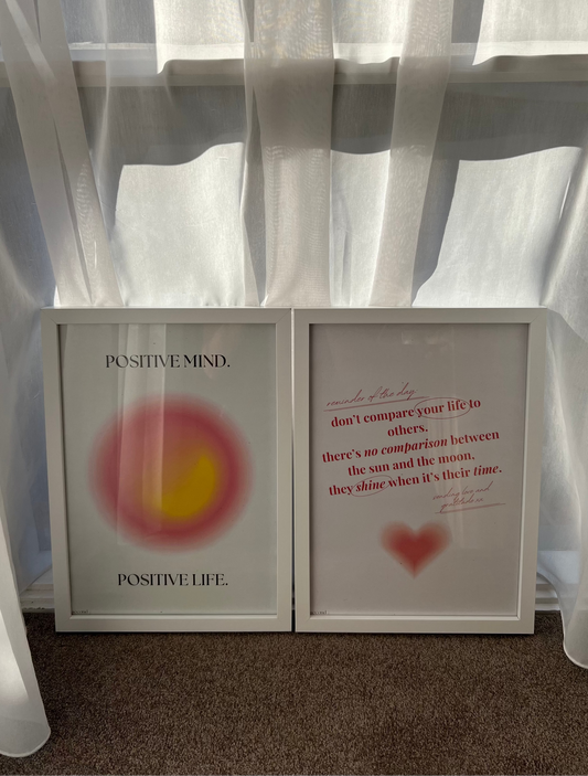 Positive Mind Positive Life Set of 2 Print