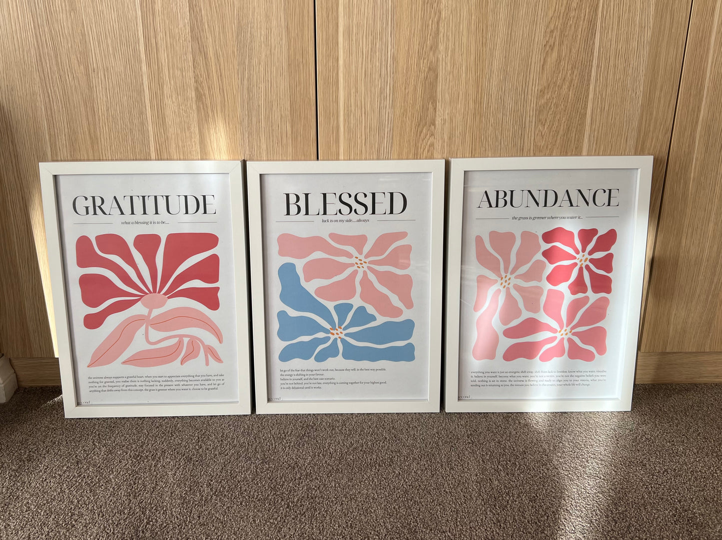 Abstract Flower Set of 3 Print