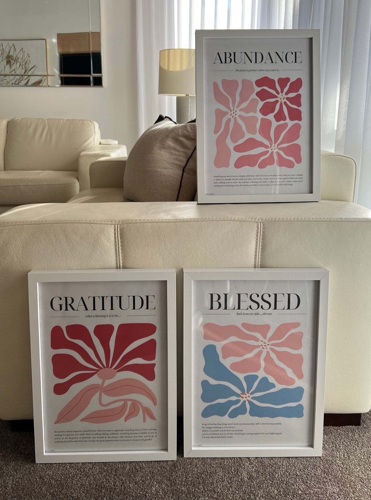 Abstract Flower Set of 3 Print