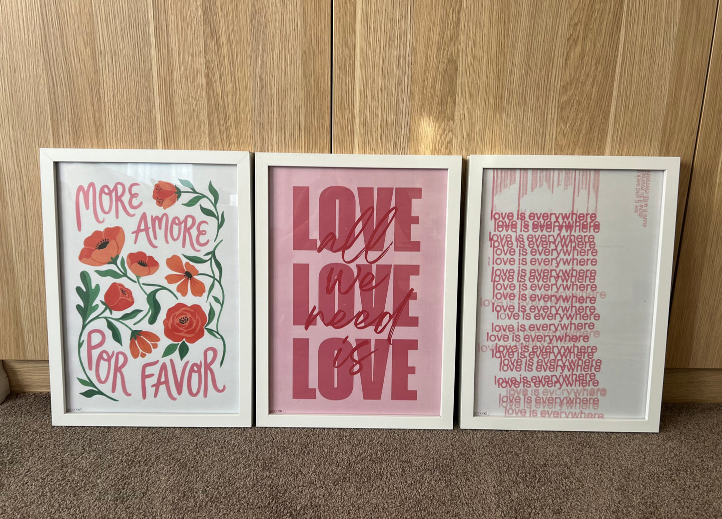 More Amore and Love Set of 3 Print