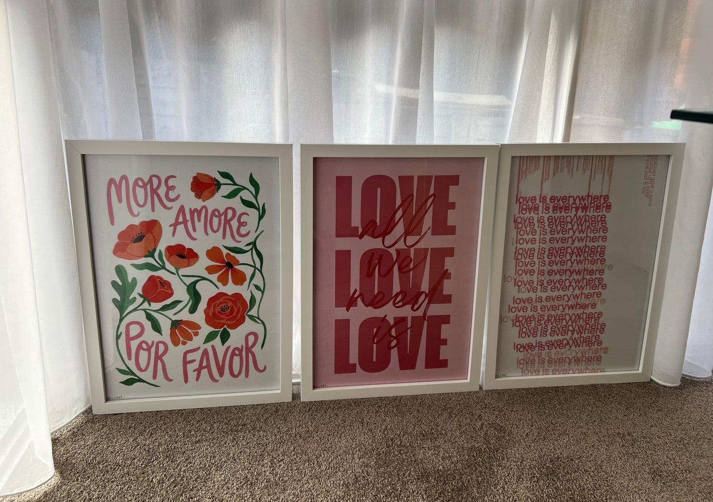 More Amore and Love Set of 3 Print