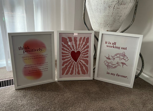 Think Positively Set of 3 Print