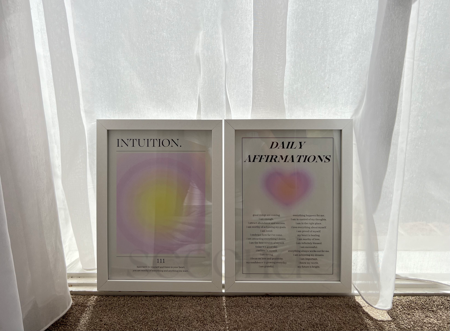 111 and Daily Affirmations Set of 2 Print