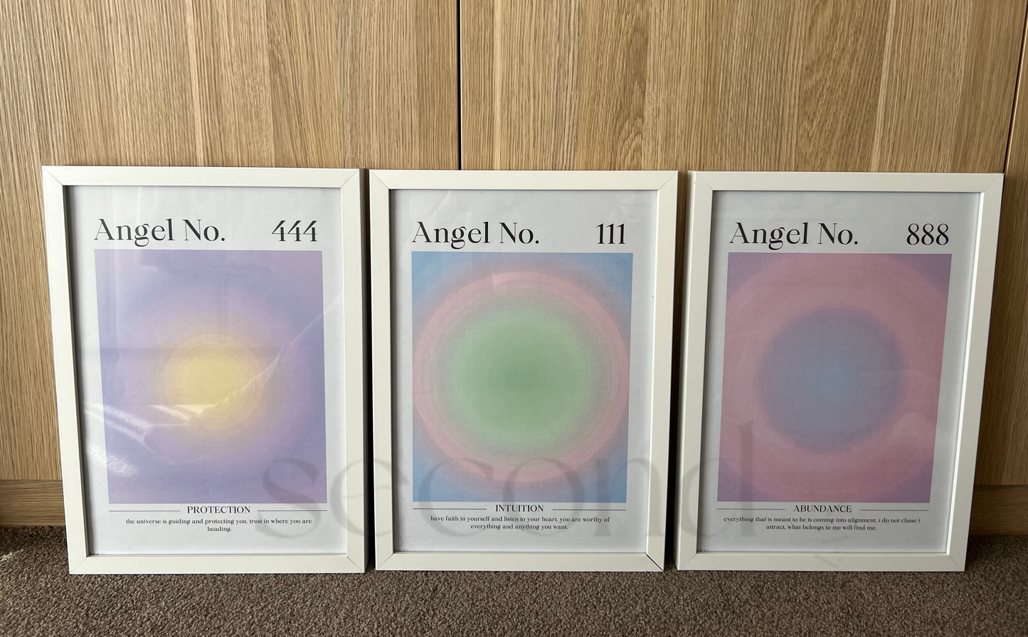 444, 111, 888 Angel Number Set of 3 Print