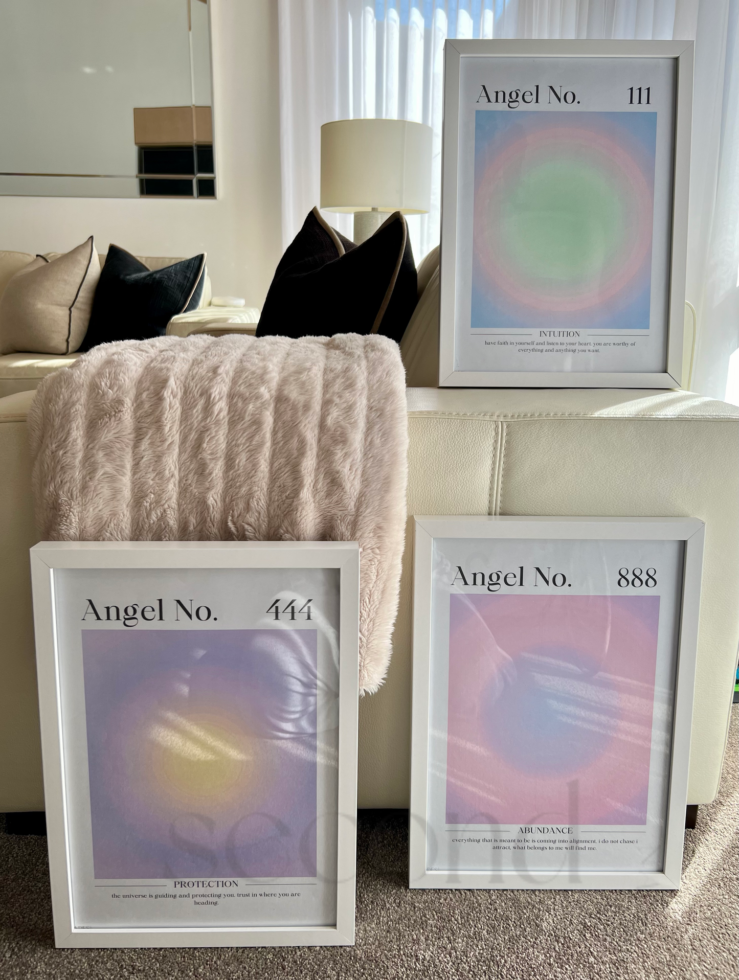 444, 111, 888 Angel Number Set of 3 Print