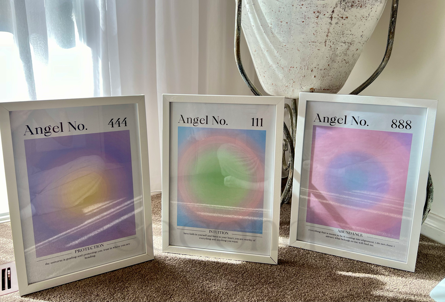 444, 111, 888 Angel Number Set of 3 Print