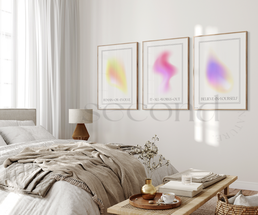 Pastel Gradient Set of 3 Print