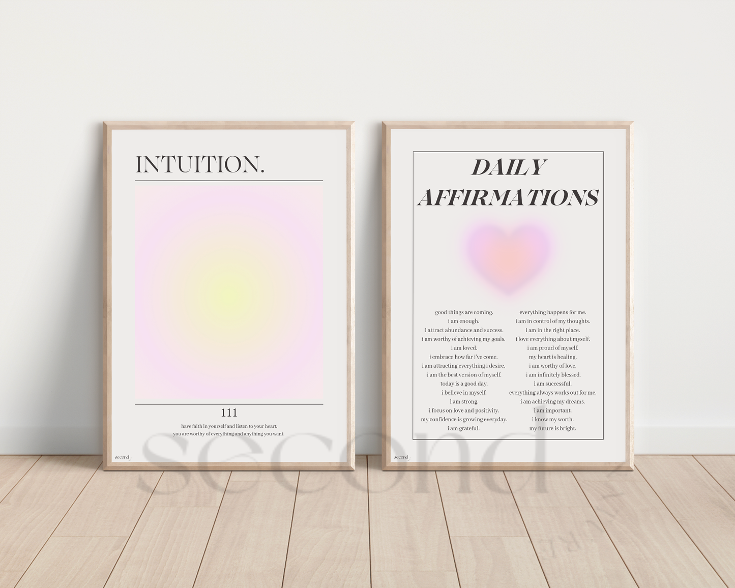 111 and Daily Affirmations Set of 2 Print